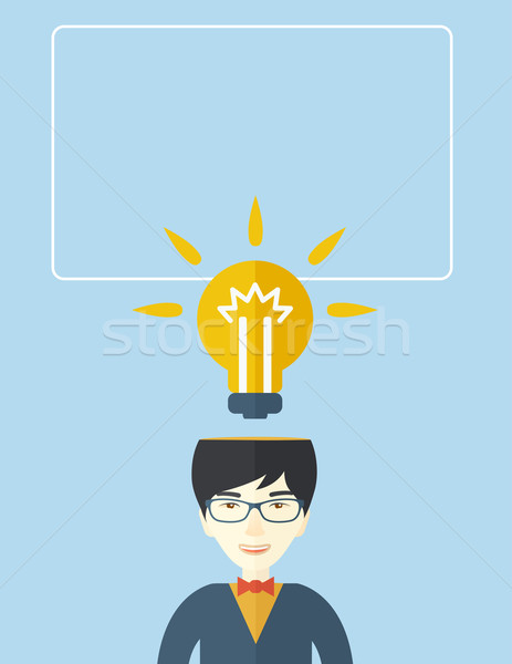 Businessman has a bright idea. Stock photo © RAStudio