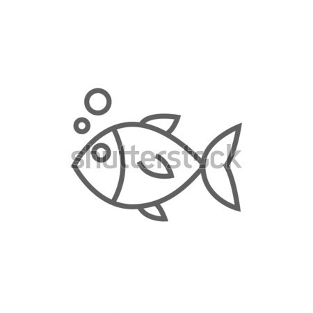 Zdjęcia stock: Mały · ryb · wody · line · ikona · internetowych