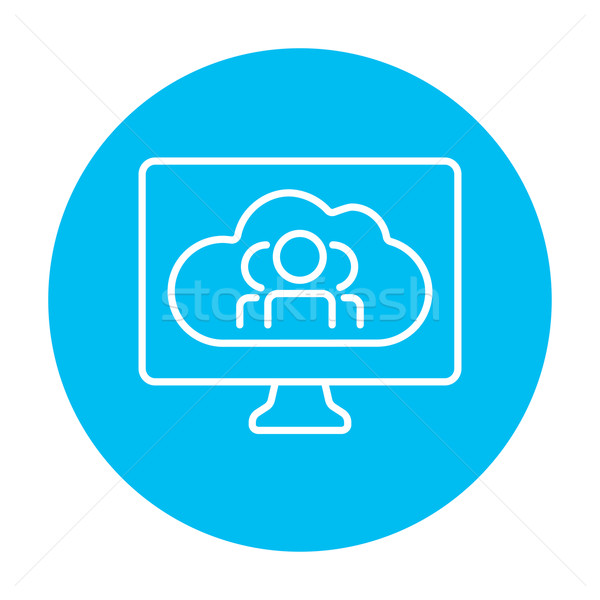 Cloud computing line icon. Stock photo © RAStudio