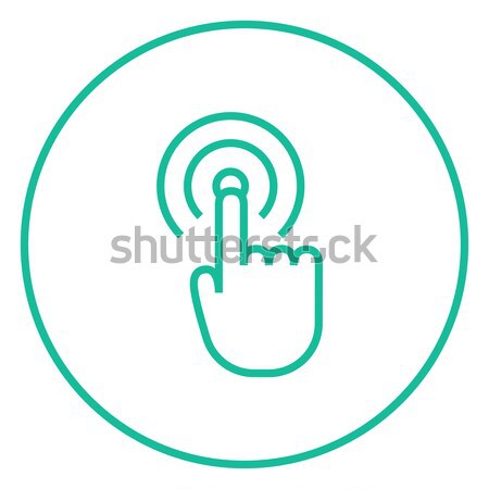 Pantalla táctil gesto línea icono web móviles Foto stock © RAStudio