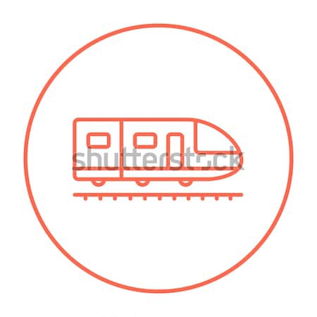 Modern high speed train line icon. Stock photo © RAStudio