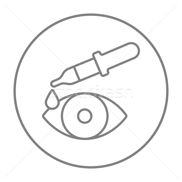 Pipette and eye line icon. Stock photo © RAStudio