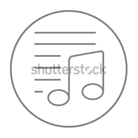 Musical note line icon. Stock photo © RAStudio