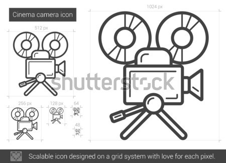 Atome signe bord ligne [[stock_photo]] © RAStudio