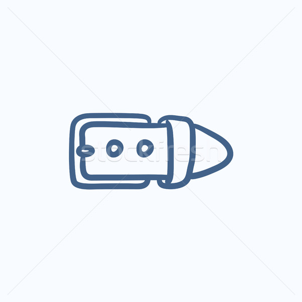 Pasa klamra szkic ikona internetowych komórkowych Zdjęcia stock © RAStudio