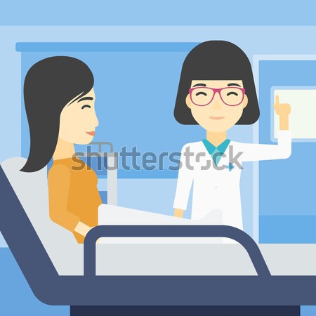 Doctor visiting patient vector illustration. Stock photo © RAStudio