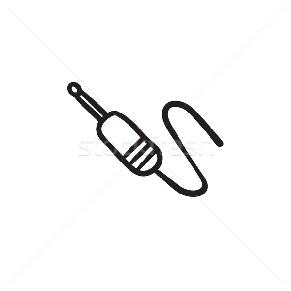 Jack cable sketch icon. Stock photo © RAStudio