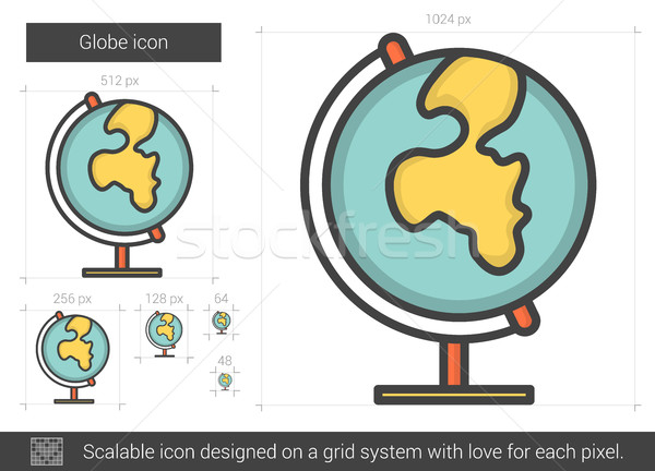Globe line icon. Stock photo © RAStudio