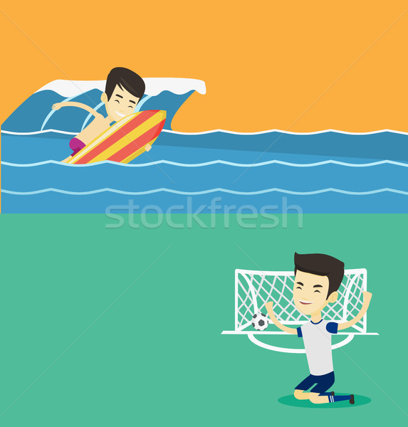 Two sport banners with space for text. Stock photo © RAStudio