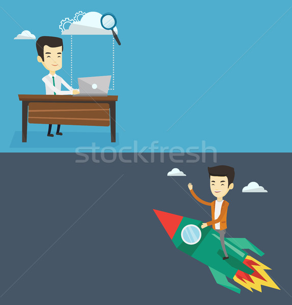 Stock photo: Two business banners with space for text.