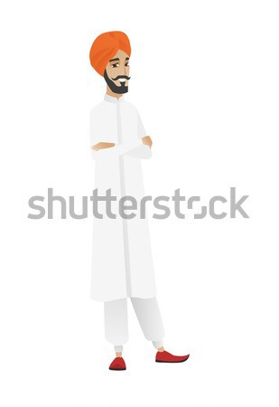 Hindu businessman showing a direction. Stock photo © RAStudio