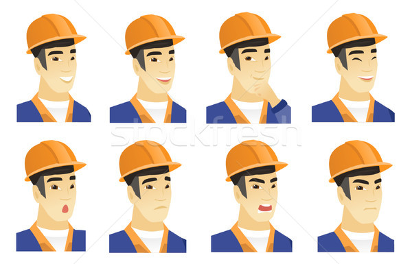 Vector set of builder characters. Stock photo © RAStudio