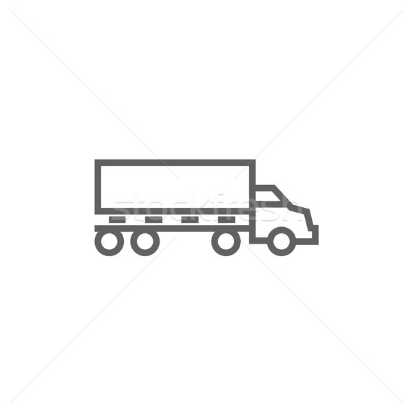 Camion de livraison ligne icône web mobiles [[stock_photo]] © RAStudio
