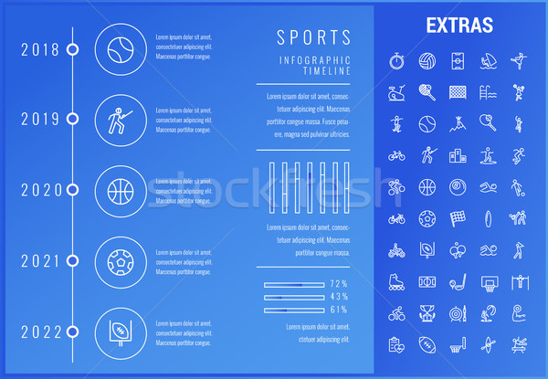 [[stock_photo]]: Sport · modèle · icônes · chronologie