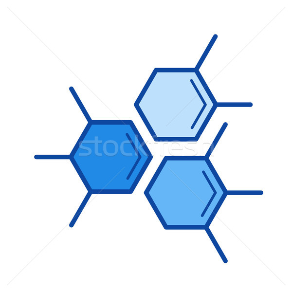 Molecular structure line icon. Stock photo © RAStudio