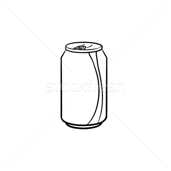 üdítő pop konzerv kézzel rajzolt rajz ikon Stock fotó © RAStudio