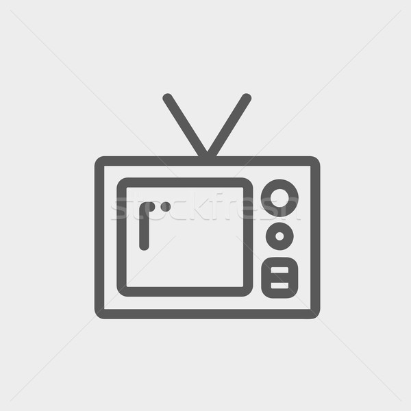 Vintage television thin line icon Stock photo © RAStudio