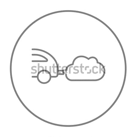 Car spewing polluting exhaust line icon. Stock photo © RAStudio