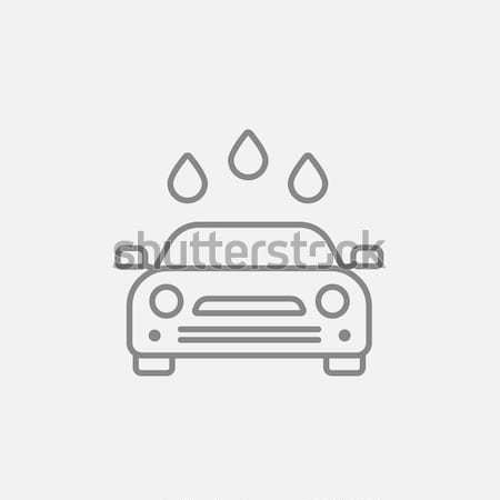 Lavado de coches línea icono web móviles infografía Foto stock © RAStudio