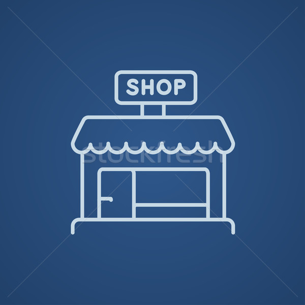 Stock photo: Shop store line icon.