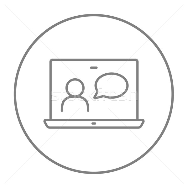 Online education line icon. Stock photo © RAStudio