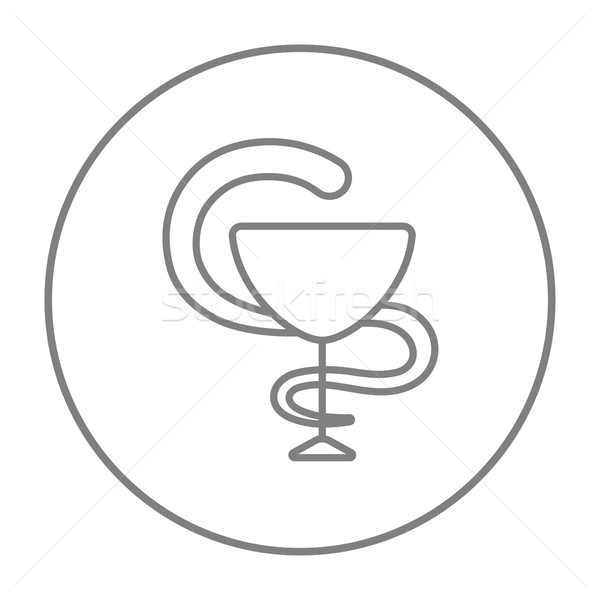 Pharmaceutical medical symbol line icon. Stock photo © RAStudio