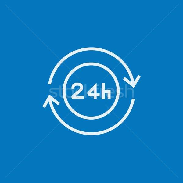 Service 24 hrs line icon. Stock photo © RAStudio