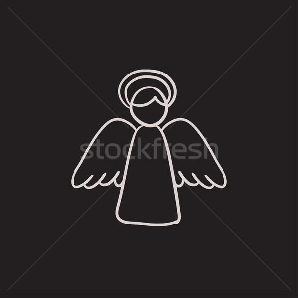 Easter angel sketch icon. Stock photo © RAStudio
