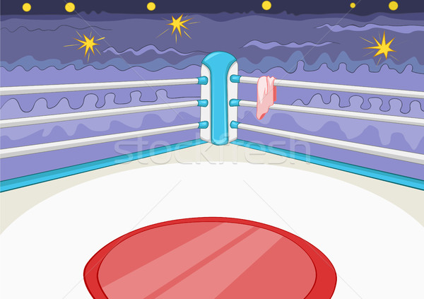 Cartoon background of boxing ring. Stock photo © RAStudio
