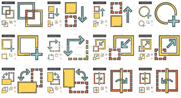 Content Edition line icon set. Stock photo © RAStudio