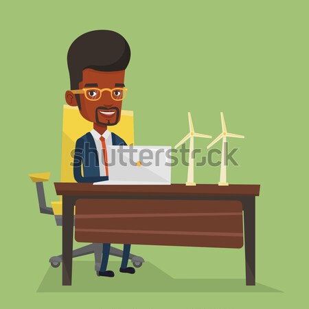 [[stock_photo]]: Homme · travail · modèle · africaine · travailleur