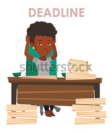 Business man having problem with deadline. Stock photo © RAStudio
