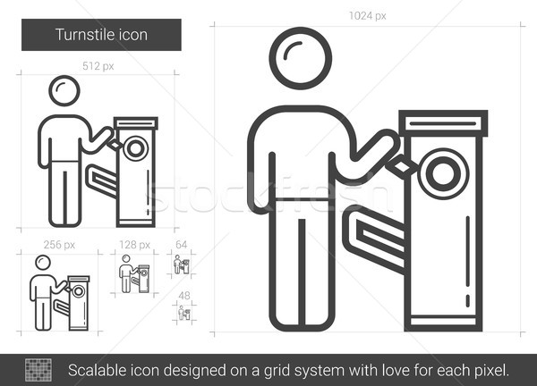 Línea icono vector aislado blanco infografía Foto stock © RAStudio