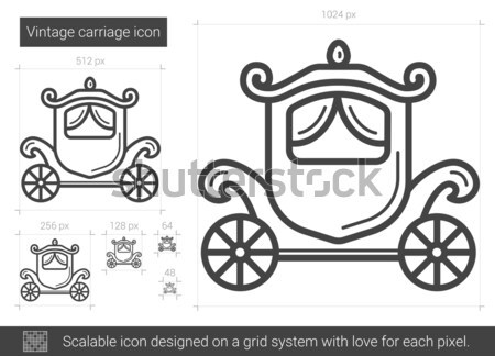 Vintage carriage line icon. Stock photo © RAStudio