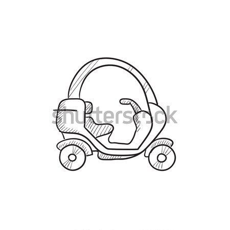 Rickshaw sketch icon. Stock photo © RAStudio