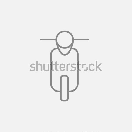 Moped rajz ikon vektor izolált kézzel rajzolt Stock fotó © RAStudio