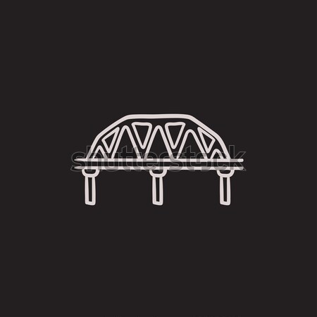 Rail way bridge sketch icon. Stock photo © RAStudio