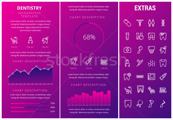 Dentistry infographic template, elements and icons Stock photo © RAStudio