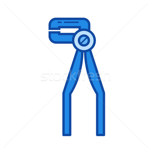 Dental pliers line icon. Stock photo © RAStudio