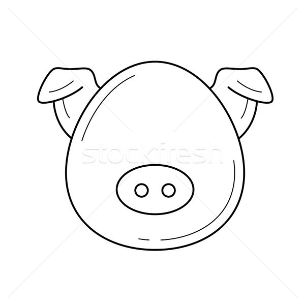 Pork meat vector line icon. Stock photo © RAStudio