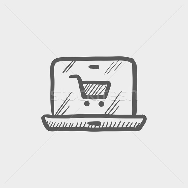 Online shopping sketch icon Stock photo © RAStudio