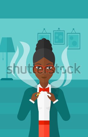 Woman playing video game. Stock photo © RAStudio