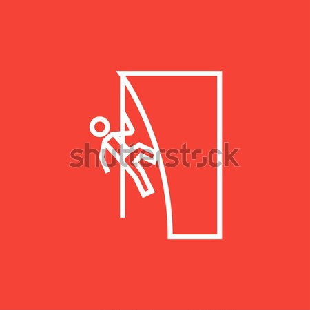 Rock climber line icon. Stock photo © RAStudio