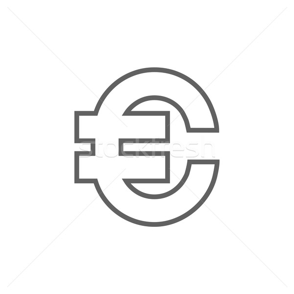 Euro symbol line icon. Stock photo © RAStudio