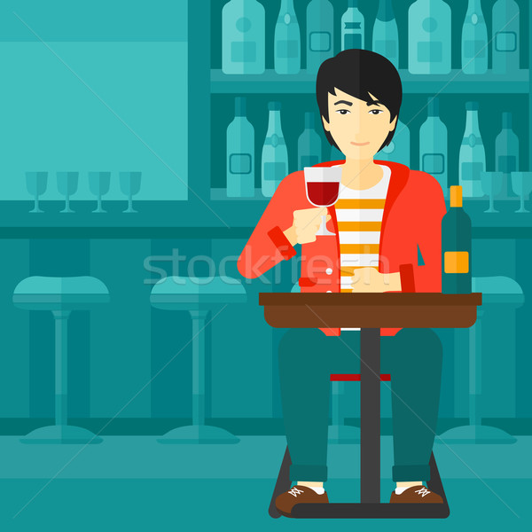 Man sitting at bar. Stock photo © RAStudio