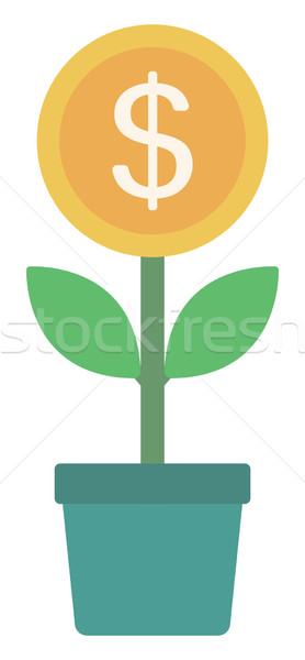 Money flower with golden coin Stock photo © RAStudio