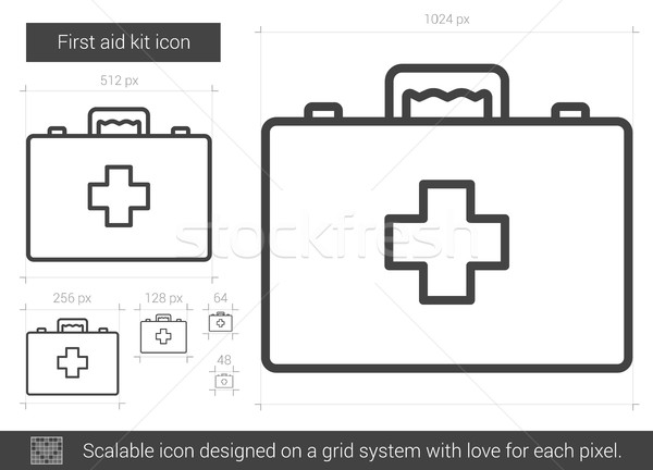 First aid kit line icon. Stock photo © RAStudio