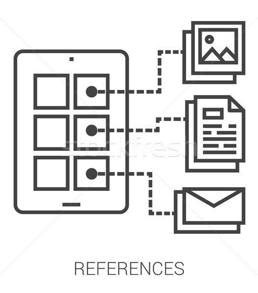 Line metafora ikona projektu stronie Zdjęcia stock © RAStudio