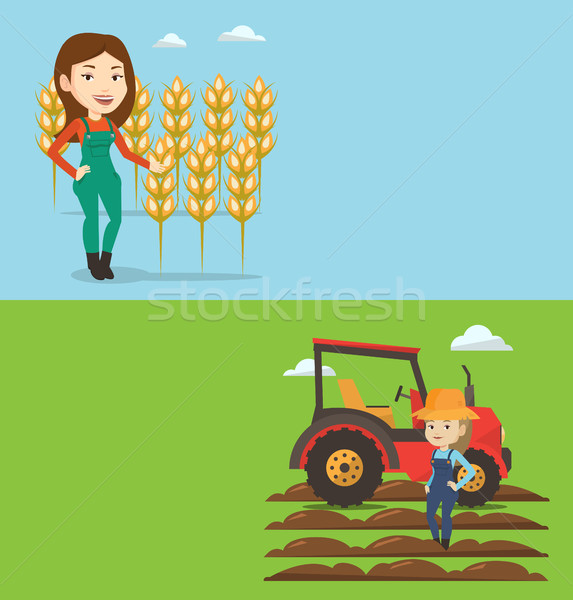 Two agricultural banners with space for text. Stock photo © RAStudio