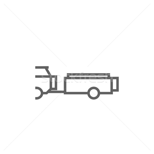 Car with trailer line icon. Stock photo © RAStudio